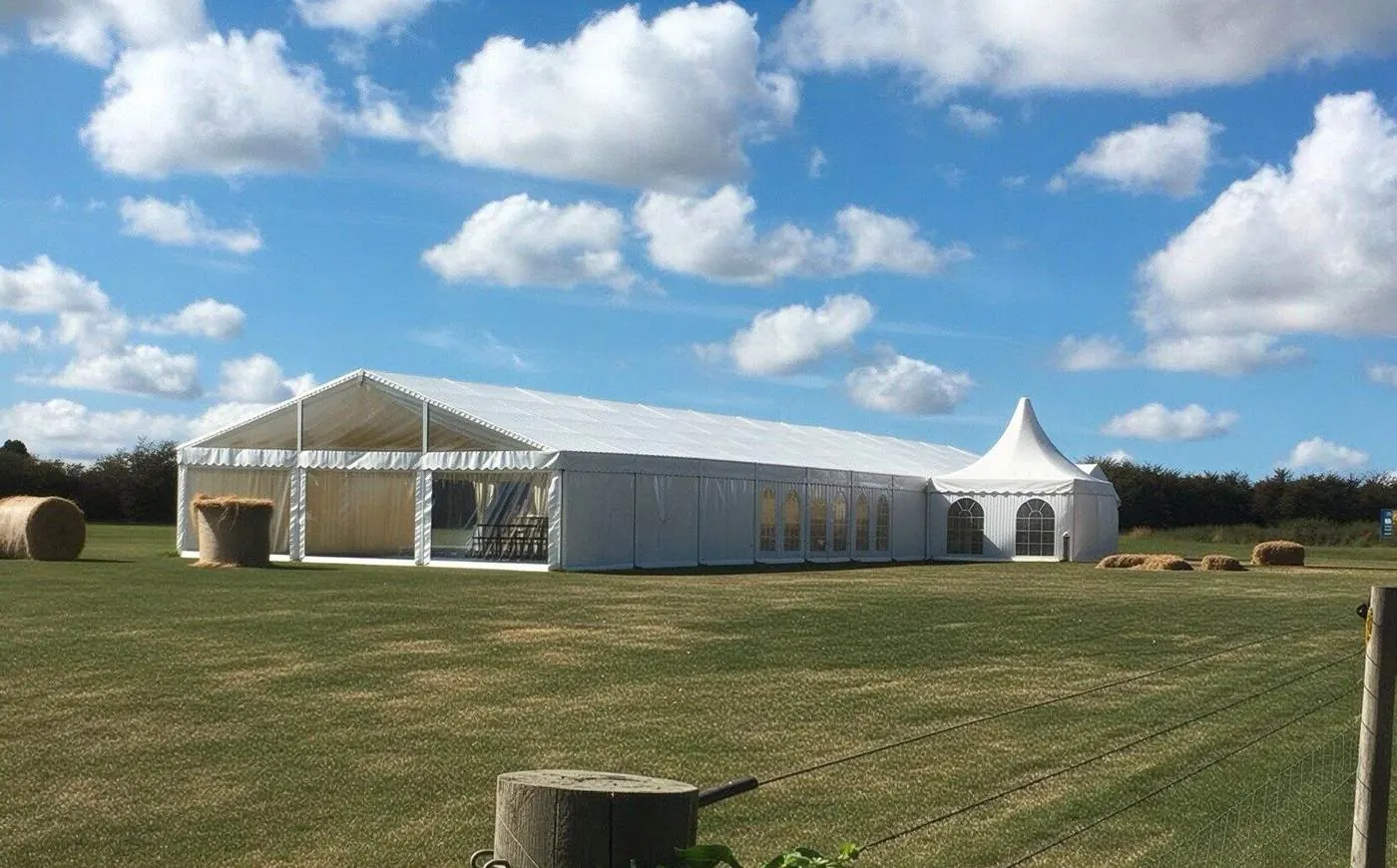 Outdoor wedding marquee